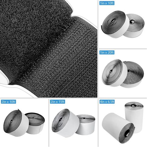 شرائط لاصقة وحلقة من Matenf مع لاصق، 2 بوصة × 10 أقدام، قبضة ممتازة، ظهر لاصق قوي، شديد التحمل، شريط تثبيت، شريط مزدوج الجانب للتثبيت والتعليق، الاستخدام المنزلي والمدرسة والمكتب in Kuwait