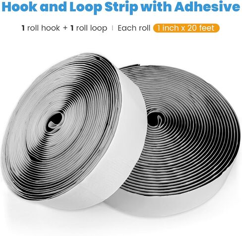 شرائط لاصقة وحلقة من Matenf مع لاصق، 2 بوصة × 10 أقدام، قبضة ممتازة، ظهر لاصق قوي، شديد التحمل، شريط تثبيت، شريط مزدوج الجانب للتثبيت والتعليق، الاستخدام المنزلي والمدرسة والمكتب in Kuwait