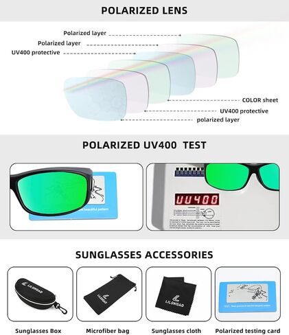 Unisex Fit Over Wrap Sunglasses Polarized Lens Wear Over Eyeglasses UV400 Protection Shades for Men and Women Outdoor Activities Driving, Fishing - Matt Black/Black RED REVO (Pack in Case) in Saudi Arabia