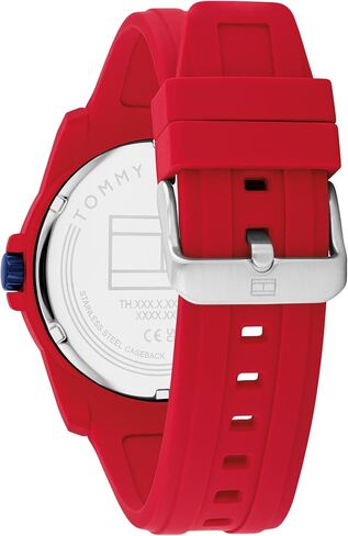Tommy Hilfiger Casual 3H Quartz Watch - Sporty Silicone Wristwatch for Men - Water-Resistant up to 5 ATM/50 Meters - Premium Fashion for Everyday Wear - 44mm in Saudi Arabia