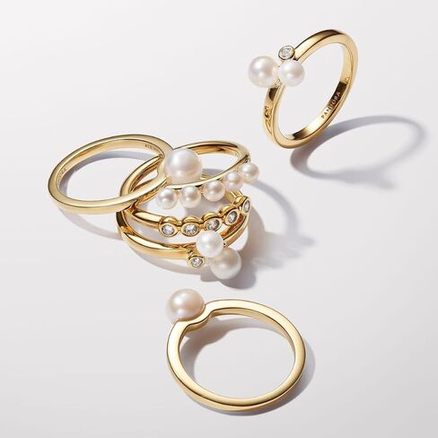 PANDORA Treated Freshwater Cultured Pearls Open Ring - With Gift Box in Kuwait