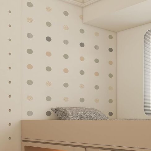 ملصقات جدارية من QUCHENG Boho Polka Dots ملصقات جدارية لغرفة نوم الأطفال الصغار ملصقات دائرية قابلة للإزالة ديكور غرفة المعيشة وغرفة المعيشة من الفينيل لتزيين الحائط المقاوم للماء 6 ورقات in Saudi Arabia