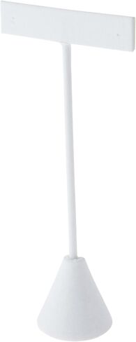 Plymor Black Faux Leather T Style, Single Pair Earring Display Stand, 2.625" W x 1.25" D x 5.75" H in Saudi Arabia