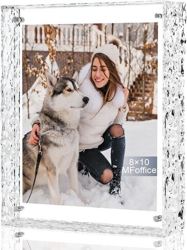 5x7 Picture Frame - Stunning Color Acrylic Photo Frame - Use as 5x7, 5x5, 4x6 Picture Frame and Acrylic Decorative Tray - Horizontal and Vertical Formats for Tabletop Display, Black, 1Pack in Kuwait