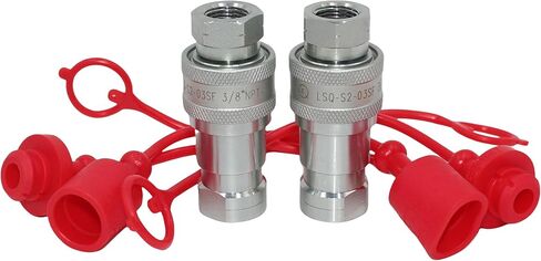 LSQ-S2-01 1/8 '' NPT وصلات التوصيل السريع الهيدروليكية ISO 7241-B قارنات التوصيل الهيدروليكية للجرار قطع الاتصال السريع الهيدروليكي مع أغطية الغبار استبدال HNV 18 NPT M / F in Kuwait