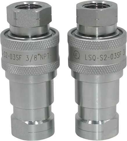 LSQ-S2-01 1/8 '' NPT وصلات التوصيل السريع الهيدروليكية ISO 7241-B قارنات التوصيل الهيدروليكية للجرار قطع الاتصال السريع الهيدروليكي مع أغطية الغبار استبدال HNV 18 NPT M / F in Kuwait