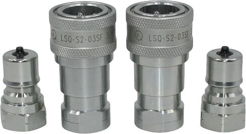 LSQ-S2-01 1/8 '' NPT وصلات التوصيل السريع الهيدروليكية ISO 7241-B قارنات التوصيل الهيدروليكية للجرار قطع الاتصال السريع الهيدروليكي مع أغطية الغبار استبدال HNV 18 NPT M / F in Kuwait