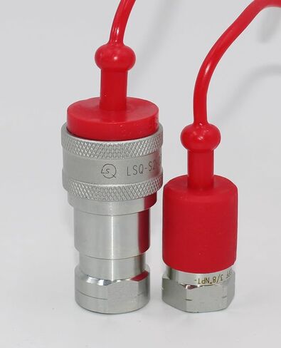 LSQ-S2-01 1/8 '' NPT وصلات التوصيل السريع الهيدروليكية ISO 7241-B قارنات التوصيل الهيدروليكية للجرار قطع الاتصال السريع الهيدروليكي مع أغطية الغبار استبدال HNV 18 NPT M / F in Kuwait