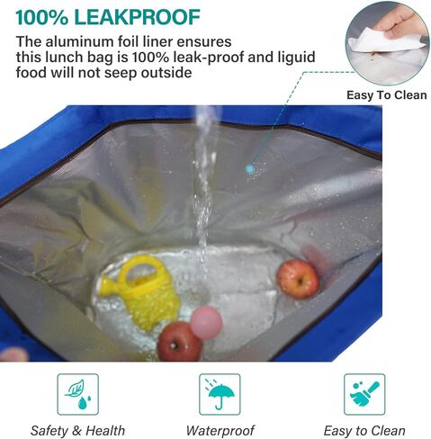 حقيبة تبريد معزولة ضخمة من FOROUT، أكياس بقالة معزولة مع سحاب علوي لنقل الطعام البارد أو الساخن تنطبق على حقيبة التوصيل in Kuwait