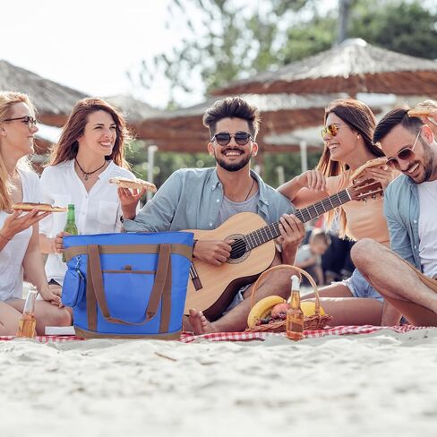 حقيبة تبريد معزولة ضخمة من FOROUT، أكياس بقالة معزولة مع سحاب علوي لنقل الطعام البارد أو الساخن تنطبق على حقيبة التوصيل in Kuwait