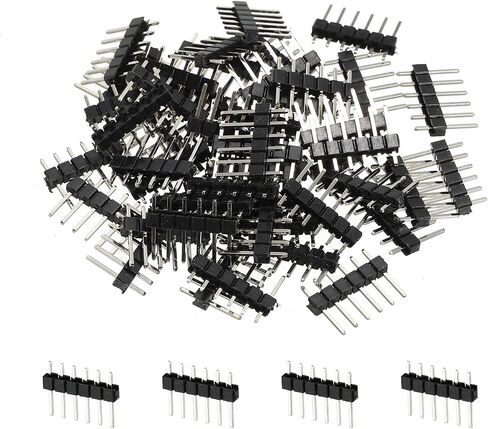 MECCANIXITY Straight Pin Header DIP Single Row 4 Pin 2.54mm Pitch Gold Plated for PCB Pack of 50 in Saudi Arabia
