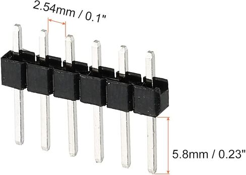 MECCANIXITY Straight Pin Header DIP Single Row 4 Pin 2.54mm Pitch Gold Plated for PCB Pack of 50 in Saudi Arabia