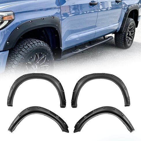 KAX Fender Flare Kit، مناسب لنماذج Jeep 1984-2001 Cherokee XJ ذات 4 أبواب رياضية [غير مناسبة للنماذج مع التنانير الجانبية (الأطقم الأرضية)، تعديل الجسم]، غطاء عجلة برشام جيب مزخرف 6 قطع in Kuwait
