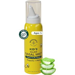 بخاخ شطف الأنف بالبروبوليس من Beekeeper's Naturals، راحة للبالغين مع الأوكالبتوس والأوريجانو والمحلول الملحي، يزيل احتقان الأنف، يرطب قناة الجيوب الأنفية، ويزيل احتقان تجاويف الجيوب الأنفية، 1 أونصة سائلة