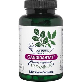 Vitanica Candidastat, مكمل ودعم لتوازن الخميرة، نباتي، 120 كبسولة