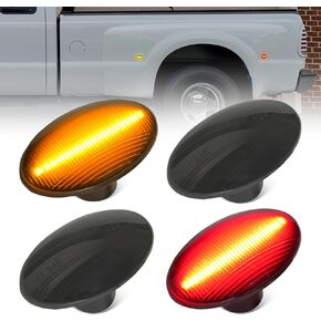 LED Side Marker White Lights Compatible with Ford Mustang 2010 2011 2012 2013 2014 Front Rear Fender Bumper Lamps Pack of 4 Smoked Lens in Saudi Arabia