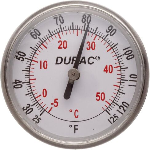 SP Bel-Art، مقياس حرارة ثنائي المعدن H-B DURAC؛ -10 إلى 110 درجة مئوية (0 إلى 220 فهرنهايت)، قرص 33 ملم (B61310-3400) in Kuwait