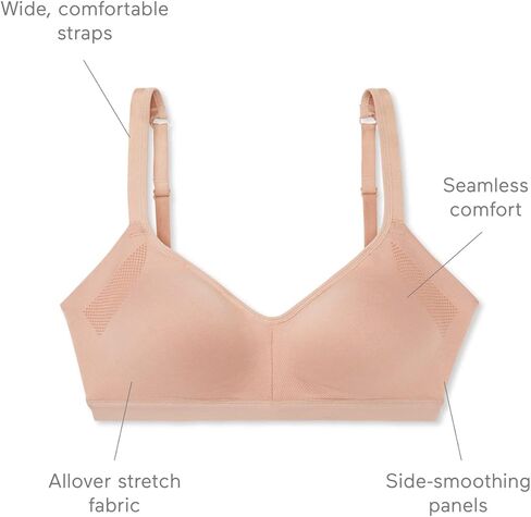 Warner's Women's Easy Does It Underarm Smoothing with Seamless Stretch Wireless Lightly Lined Comfort Bra RM3911A, Lilac in Kuwait