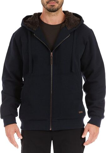 سترة صوفية مبطنة للرجال من Smith's Workwear مع خياطة زخرفية متباينة، أسود، X-Large in Kuwait