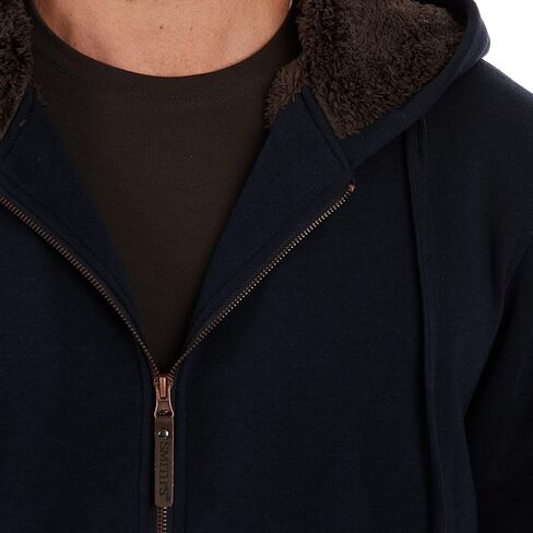 سترة صوفية مبطنة للرجال من Smith's Workwear مع خياطة زخرفية متباينة، أسود، X-Large in Kuwait