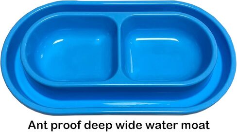 Ant Away Cat Dog Food Water Bowl,32 OZ No Ants Food Water Bowls Dish for Cats Small Medium Dogs (Blue) in Saudi Arabia