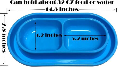 Ant Away Cat Dog Food Water Bowl,32 OZ No Ants Food Water Bowls Dish for Cats Small Medium Dogs (Blue) in Saudi Arabia