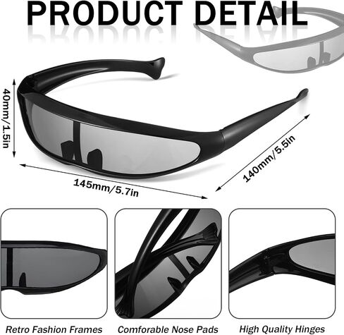 Copkim 12 Pairs 80s Futuristic Cyber Visor Sunglasses Futuristic Shield Sunglasses Futuristic Glasses Futuristic Accessories for Women Men Future Style Costume Cosplay in Saudi Arabia