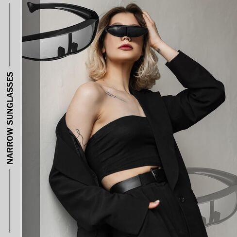 Copkim 12 Pairs 80s Futuristic Cyber Visor Sunglasses Futuristic Shield Sunglasses Futuristic Glasses Futuristic Accessories for Women Men Future Style Costume Cosplay in Saudi Arabia