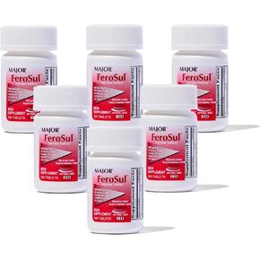 Major FEROSUL 5GR FC RED TABS Ferrous SULFATE-325 MG Red 1000 Tablets UPC 309047590803 in Saudi Arabia