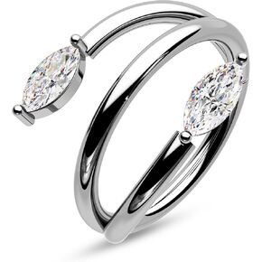 CM Crareesi Mania Star Helix Earrings 316L Surgical Steel Cartilage Earrings 16Gauge Helix Hoop Jewelry Double Helix Piercing Jewelry for Women