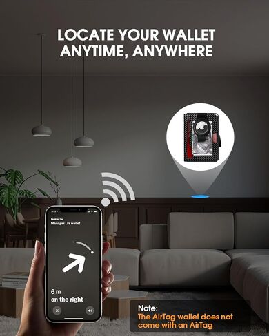 محفظة GAOCHALE AirTag للرجال حامل بطاقات الائتمان بتقنية RFID مع مشبك نقود، محفظة رفيعة ذكية منبثقة صغيرة الحجم لـ Apple AirTag (لا تتضمن علامة Airtag) (أسود) in Kuwait