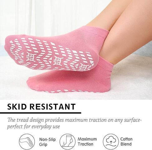 ZAKASA Non Slip Grip Socks for Men Non Skid Grippy Socks Anti Slip Gripper Socks for Elderly Hospital Yoga in Saudi Arabia