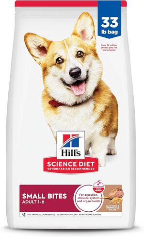 Hill's Science Diet Adult 1-6, Adult 1-6 Premium Nutrition, Small Kibble, Dry Dog Food, Chicken & Barley, 45 lb Bag in Kuwait