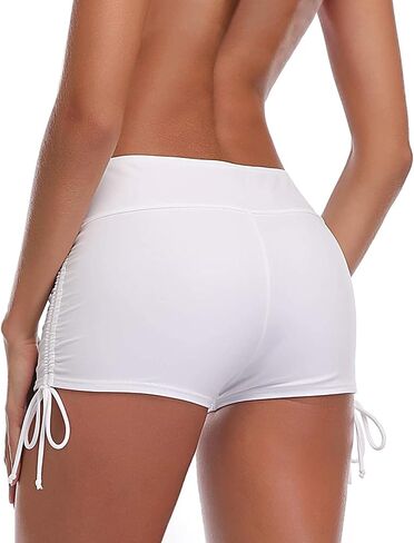AONTUS Bathing Suit Bottoms High Waisted Women's Beach Pant Bikini Adjustable Tie Boy Short in Saudi Arabia