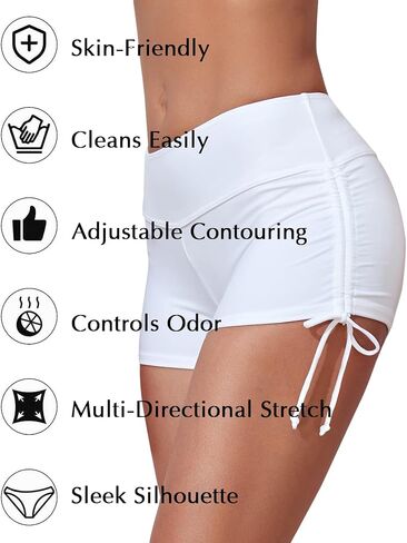 AONTUS Bathing Suit Bottoms High Waisted Women's Beach Pant Bikini Adjustable Tie Boy Short in Saudi Arabia