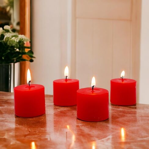 Hosley's Set of 30 Unscented White Votive Candles in Saudi Arabia