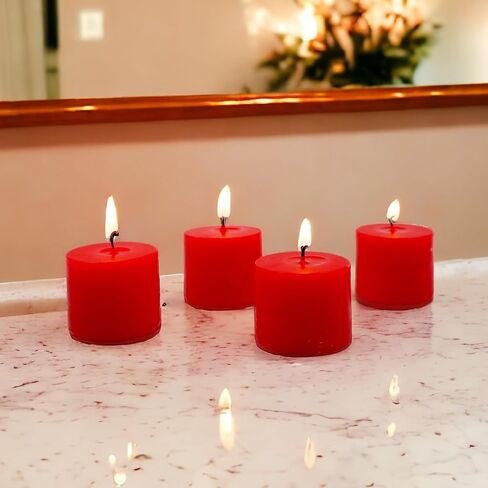 Hosley's Set of 30 Unscented White Votive Candles in Saudi Arabia