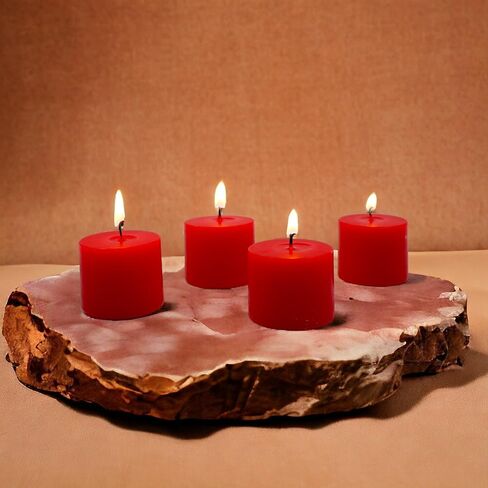 Hosley's Set of 30 Unscented White Votive Candles in Saudi Arabia