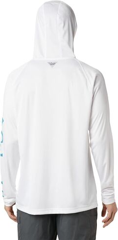 Columbia Men's Terminal Tackle Hoodie, Sunset Red/Collegiate Navy Logo, X-Large Tall in Saudi Arabia
