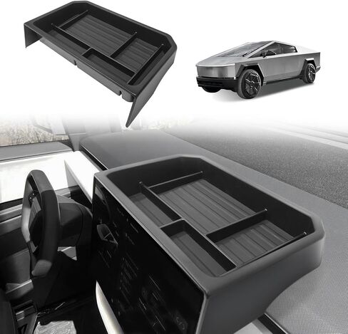 BestEvMod ترقية Gen2 وحدة التحكم المركزية علبة تخزين لوحة القيادة متوافقة مع Mustang Mach E 2021-2025 الملحقات الداخلية شاشة لوحة القيادة منظم خلفي مخصص مناسب للمواد ABS مع زخرفة PVC باللون الأسود in Kuwait