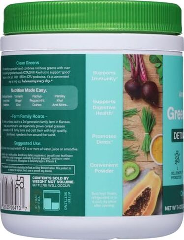 Amazing Grass Greens Blend Alkalize & Detox: Smoothie Mix, Cleanse with Super Greens & Beet Root Powder, Digestive Enzymes, Prebiotics & Probiotics, 30 Servings (Packaging May Vary) in Kuwait