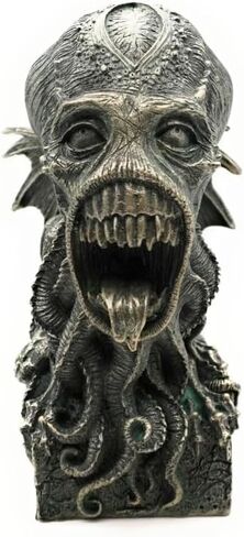 تمثال RUSTIX Cthulhu - ديكور Lovecraftian البحري، تمثال Eldritch Horror، منحوتة الأخطبوط، الكاهن الأكبر Kraken Mythos لهواة جمع الديكور القوطي وSteampunk in Kuwait