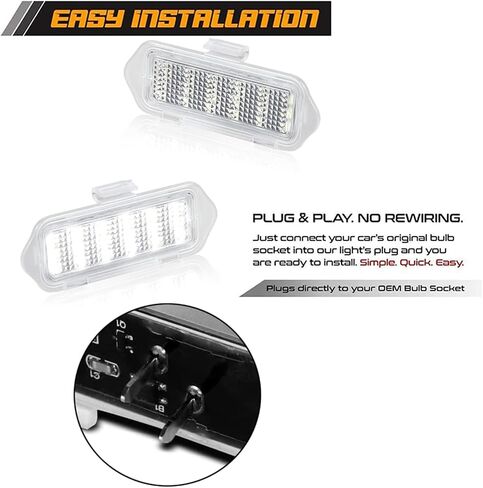 LED Under Hood Light Assembly for Chevy Express/GMC Savana 99-02 Sierra/Silverado 1500 2500 3500 Pickup, White Led Hood Engine Compartment Lamp OEM 12450086 in Kuwait