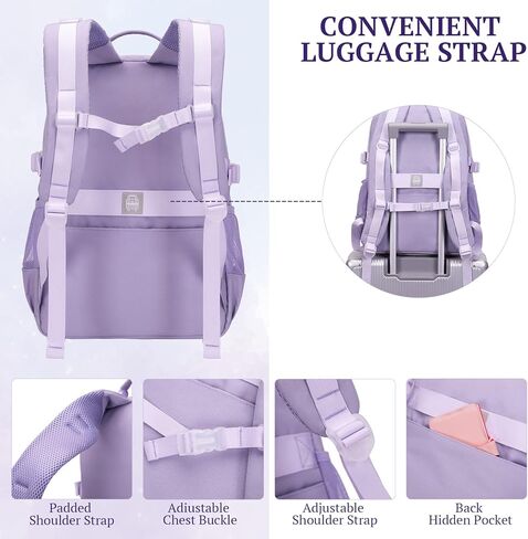 حقيبة ظهر مدرسية كاجوال من Lanola للرجال والنساء والأطفال حقيبة مدرسية للمراهقات حقيبة كتب مدرسية تناسب دفتر ملاحظات مقاس 15.6 بوصة - أسود in Kuwait