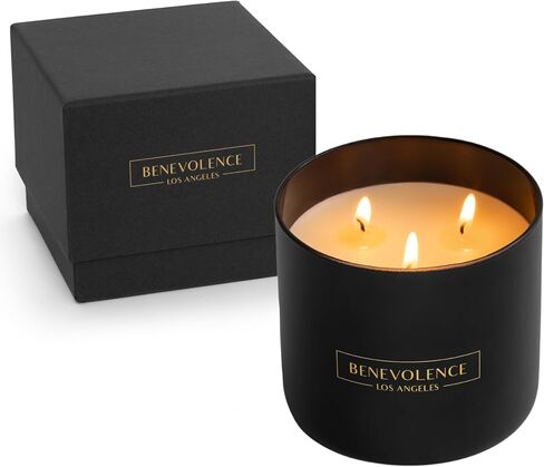 شمعة معطرة برائحة البرغموت والياسمين من بينفولنس لا | شموع معطرة بوزن 8 أونصة للمنزل | هدايا شموع الصويا الطبيعية للنساء | شمعة برائحة العلاج العطري تحترق لمدة 45 ساعة | شموع الصيف in Saudi Arabia