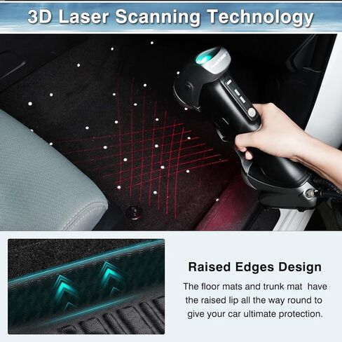 Mixsuper Cargo Liner Floor Mats for Subaru Ascent 2019-2024, for 7 Seater, with 2nd Row Bucket Seats, All Weather Trunk Mat and 3 Row Floor Liners Set Black in Kuwait