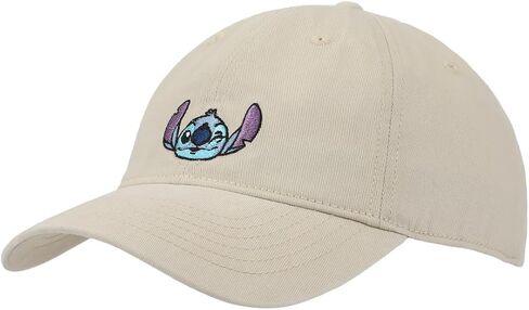 Disney Stitch Winking Face Adult Unisex Black Unstructured Baseball Cap in Kuwait