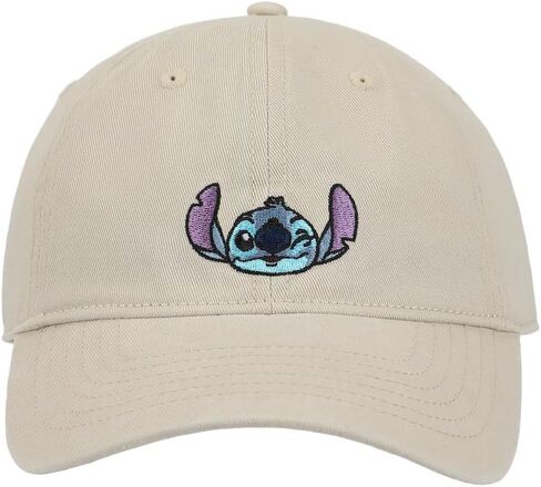 Disney Stitch Winking Face Adult Unisex Black Unstructured Baseball Cap in Kuwait