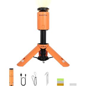 Outask Camping Lantern Rechargeable, Portable Magnetic Camping Lights with 12000mAh Battery, Telescoping IPX6/IPX7 Waterproof Flashlights, Camping Lamp for Emergency, Camping, Hiking (Desert Yellow)