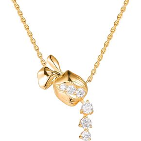 FWM Gold Plated Moissanite Necklace for Women, 925 Sterling Silver Dainty North Star/Flower Pendant Necklaces, Minimalist Jewelry, 16"/18"/20" Adjustable, Anniversary, Birthday Gifts